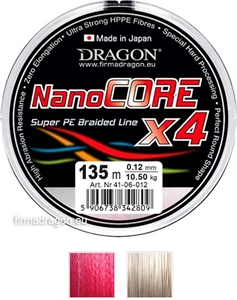 Zdjęcie Plecionki DRAGON Nano Core X4 Jasnoszara